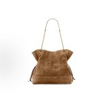 SAINT LAURENT YSL Jamie Small lucky bag, aged bronze metal Tote bag, Tote bag, shopping bag, handbag, women\'s Cognac